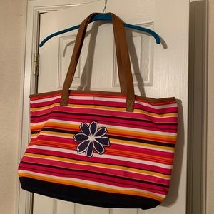 Thirty One Lakeside Tote in Pinstripe Punch